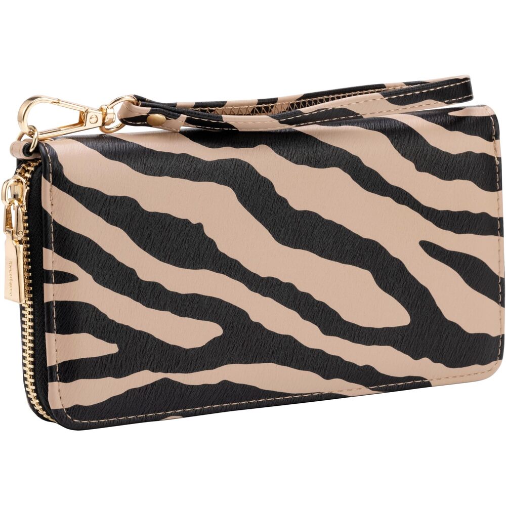 4631 Brentano RFID Blocking Vegan Leather Slim Single-Zipper Zebra print